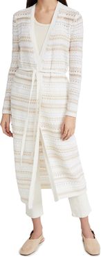 Jacquard Long Cardigan