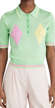 Argyle Short Sleeve Top