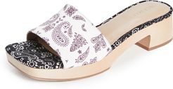 Sage Bandana Printed Clogs