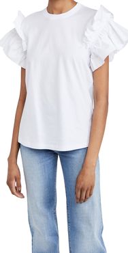 Ruffle Shirting Sleeve T-Shirt