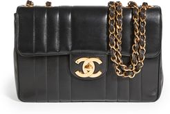 Chanel Black Lambskin Vertical Flap Jumbo Bag