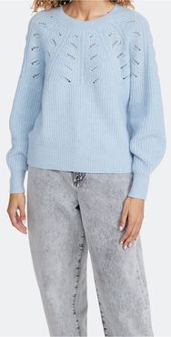 Lace Pointelle Cashmere Sweater