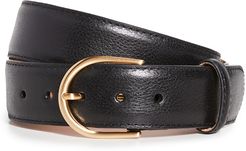 Pebbled Leather Basic Belt