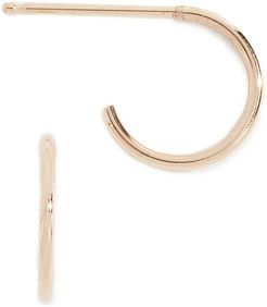 14k Tiny Huggie Earrings