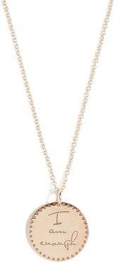 14k Gold Small Mantra Necklace