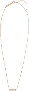 14k Gold Round Wire Bar Necklace