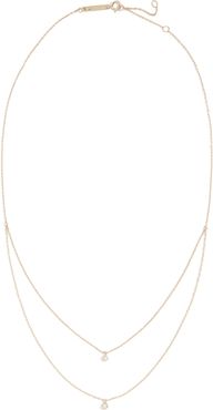 14k Gold Double Layer Chain Necklace