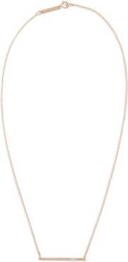 14k Gold Thin Straight Bar Necklace