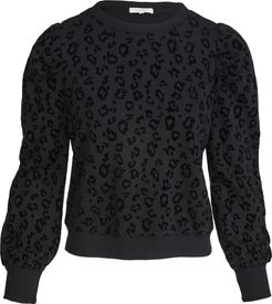 Leopard Puff Sleeve Sweatshirt