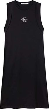 Jeans Knotted T-Shirt Dress Vestito, CK Black, S Regular  Donna