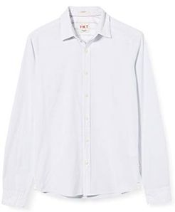 Hkt Hriz Blu Fine STR Camicia Formale, Bianco (8aswhite/Blue 8as), 39 (Taglia Produttore: Medium) Uomo