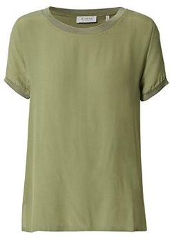 rich&royal T-Shirt, Verde (Safari Green 454), L Donna