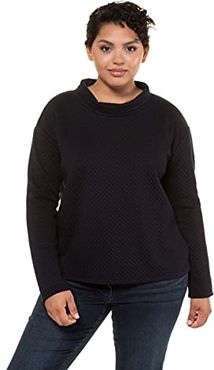 Struktur-Sweater mit Kragen Felpa, Blu (Dunkelblau 70), 60 (Taglia Produttore: 54+) Donna