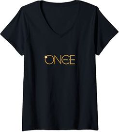 Donna Once Upon a Time Logo Maglietta con Collo a V