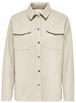 ONLMACI L/S Shacket Pnt Giacca, Pumice Stone, S Donna