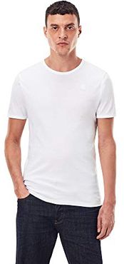 Base T-Shirt 2-Pack Maglietta a Maniche Corte, Bianco (White 110), Small (Pacco da 2) Uomo