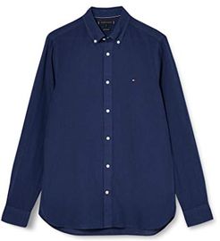 Slim Garment Dyed Co/li Shirt Camicia, Blu, XX-Large Uomo