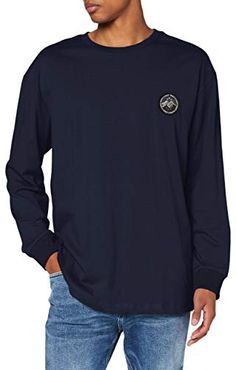 Hiking Patch LS T-Shirt, Blu Navy, XXXL Uomo
