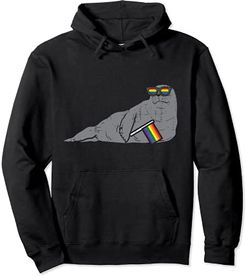 Seal Animal LGBTQ Rainbow Flag Gay Pride Ally Men Women Felpa con Cappuccio