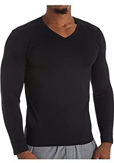Classic Long Sleeve Shirt V Vestaglia, Nero (Noir 0004), X-Large Uomo