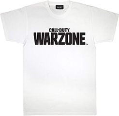 Call Of Duty Warzone Text Logo Women's Boyfriend Fit T-Shirt White S