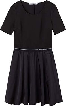 Jeans Logo Elastic Dress Vestito, CK Black/CK Black, XL Regular  Donna