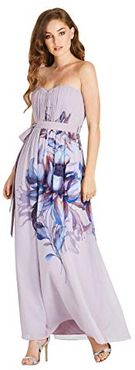 Corina Floral Bandeau Maxi Dress Vestito, Rosa (Dusty Blush 001), 40 (Taglia Produttore: 8) Donna