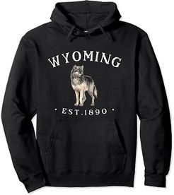 Wyoming Felpa con cappuccio per uomo e donna | Cool Wyoming Wolf Felpa con Cappuccio
