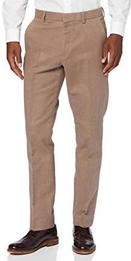 Marchio Amazon - find. Pantaloni Eleganti Slim in Cotone Uomo, Beige (pietra)., 32W / 34L, Label: 32W / 34L