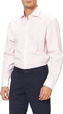 Hackett Clothing Poplin Single Cuff, Camicia formale Uomo, Rosa (Pink), 15(UK)