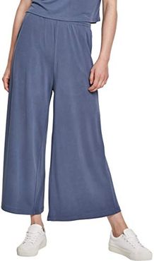 Hose Ladies Modal Culotte Pantaloni Eleganti, Vintage Blue, 4XL Donna