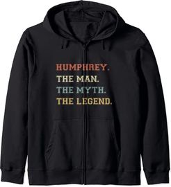 Humphrey The Man Mito leggenda divertente Varsity nome personalizzato Felpa con Cappuccio