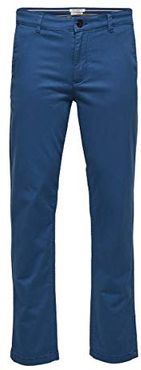 SLHSTRAIGHT-NEWPARIS Flex Pants W Pantaloni, Insignia Blue, 36/"34 Uomo