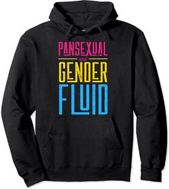 Pansexual And Genderfluid Cute LGBTQ Pride Aesthetic Stuff Felpa con Cappuccio