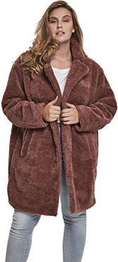 Ladies Oversized Sherpa Coat Giubbotto, Rosa (Darkrose 01472), M Donna