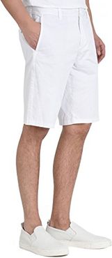 Stretch Twill Cotton Bermuda Pantaloncini, Bianco (White 1100), W38/L32 (Taglia Produttore: 38) Uomo
