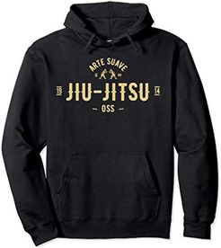 Maglietta Brazilian Jiu Jitsu Maglietta Arte Suave Oss BJJ Felpa con Cappuccio