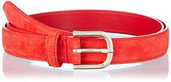 Suede Belt Cintura, Rosso Accesso, 110 cm Donna