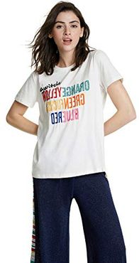 TS_Colors T-Shirt, Bianco (Blanco 1000), Large Donna