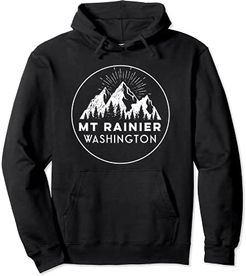 Mount Rainier Felpa Uomo Donna | Mt Rainier Washington Gift Felpa con Cappuccio