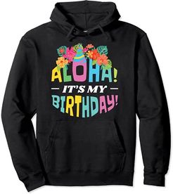 Aloha Hawaii Compleanno Compleanno Felpa con Cappuccio