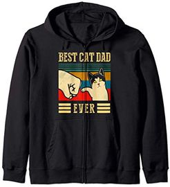 Best Cat Dad Ever Fist Bump - Miglior Cat Dad Ever Felpa con Cappuccio