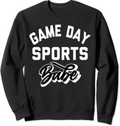 Game Day Sports Babe T Shirt,Mom Game Day T Shirts for Women Felpa