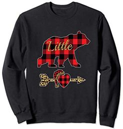 Little Bear Kids Red Buffalo Plaid Matching Christmas Pajama Felpa