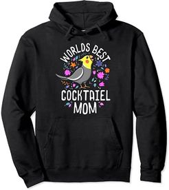 Worlds Best Cockatiel Mom Women Girls Screaming Parrot Birb Felpa con Cappuccio