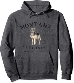 Montana Felpa con cappuccio da uomo e donna | Cool Montana Wolf Felpa con Cappuccio