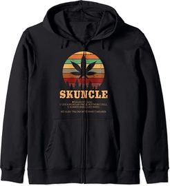Zio Marijuana ispirato a Skuncle Related Uncle Weed Design Felpa con Cappuccio