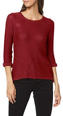 Long Sleeve Sweater Maglia di Tuta, Rosso Rosso, M Donna