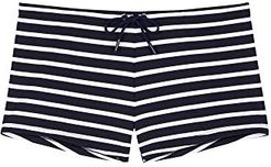 Matias Swim Shorts Costume a Pantaloncino, Strisce Blu Navy/Bianco, L Uomo