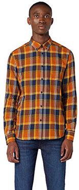 LS 1pkt Shirt Camicia, Marrone (Nutmeg Brown H02), Medium Uomo
